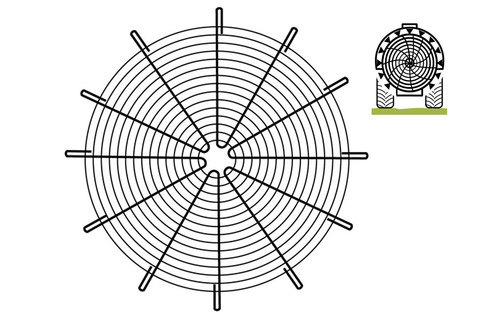 ZINC-PLATED PROTECTIVE GRID